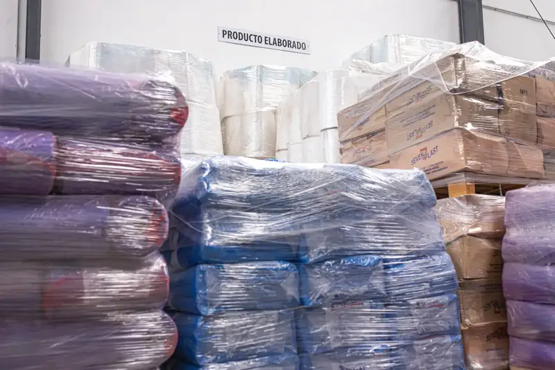 Pallets de bolsas terminadas