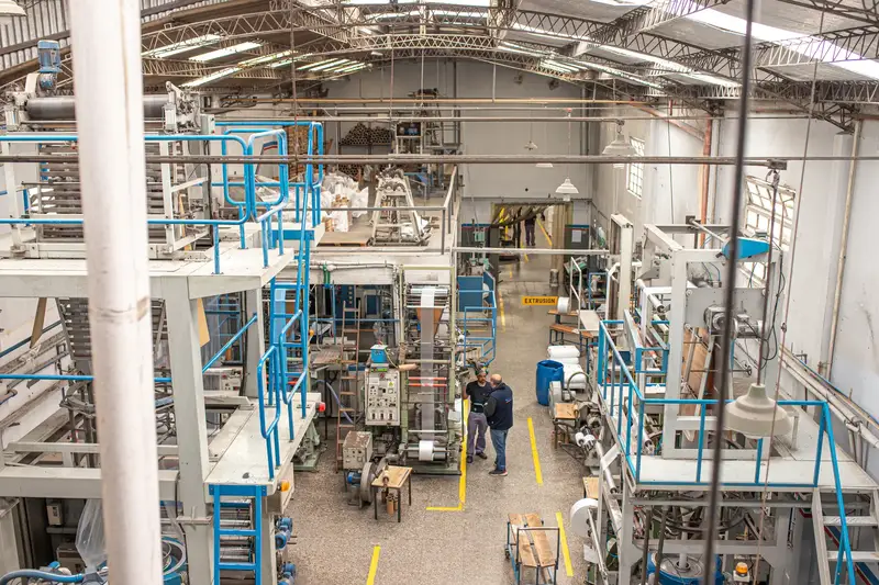 Vista general de la planta de extrusión